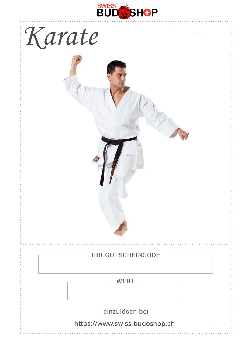 Geschenkgutschein, mit Karate-Motiv